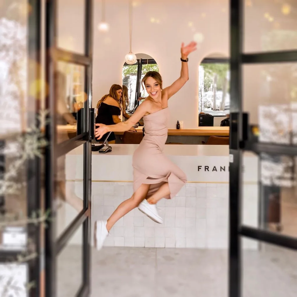 Frankie Salon South Yarra glass entrance doorway